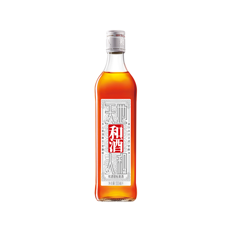 和酒银标特型半干黄酒555ml*12瓶上海老酒黄酒整箱-图0