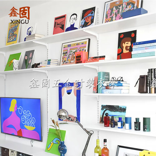 【鑫固】白色烤漆AA柱黑色加厚U槽服装上墙轨道立条置物架展示柱 - 图2