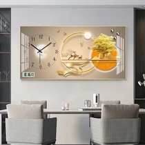 2023 New Perpetual Calendar Living Room Electronic Clock Table Restaurant Decoration Painting Hanging Clock Calendar Watch TV Hanging Wall Painting