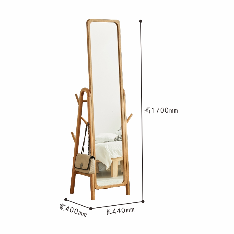 进口红橡木穿衣镜原木实木家具北欧轻奢现代简约硕匠艺术设计匠产