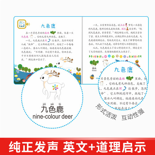 会讲故事的儿童童话有声故事书大全幼儿睡前故事点读绘本婴儿小学生一年级3-6岁幼儿园宝宝早教启蒙看图发声书会说话的有声读物版 - 图2