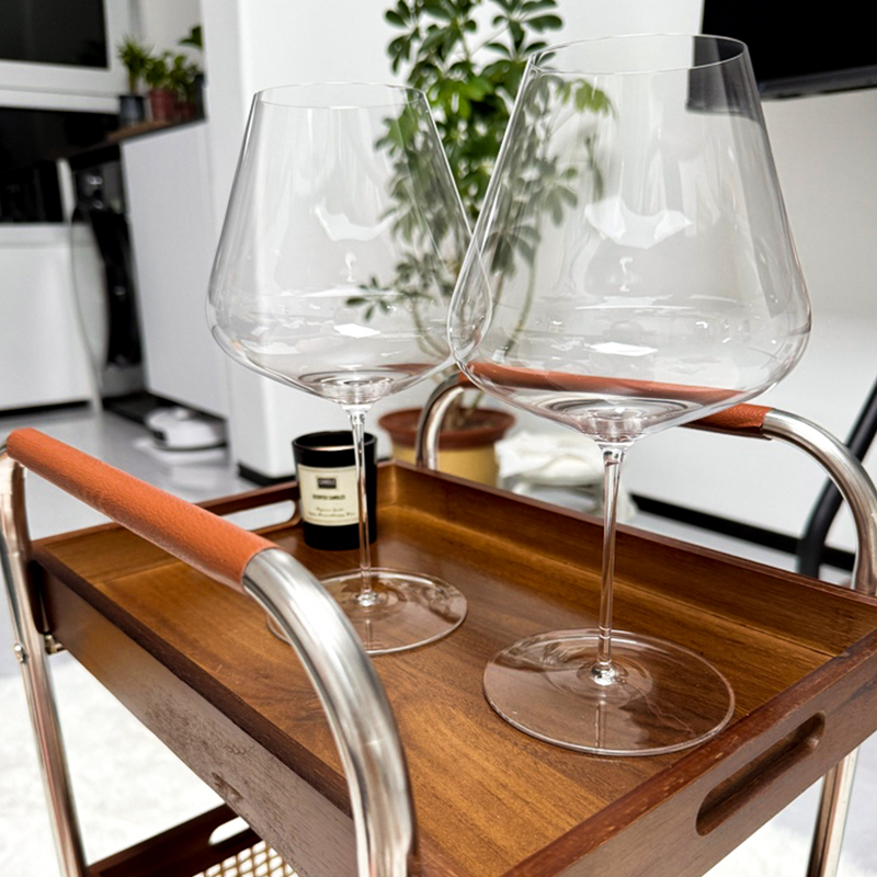 红酒杯细杆 ins风大肚杯优雅轻薄型品酒高脚杯勃艮第杯醒酒器套装 - 图2