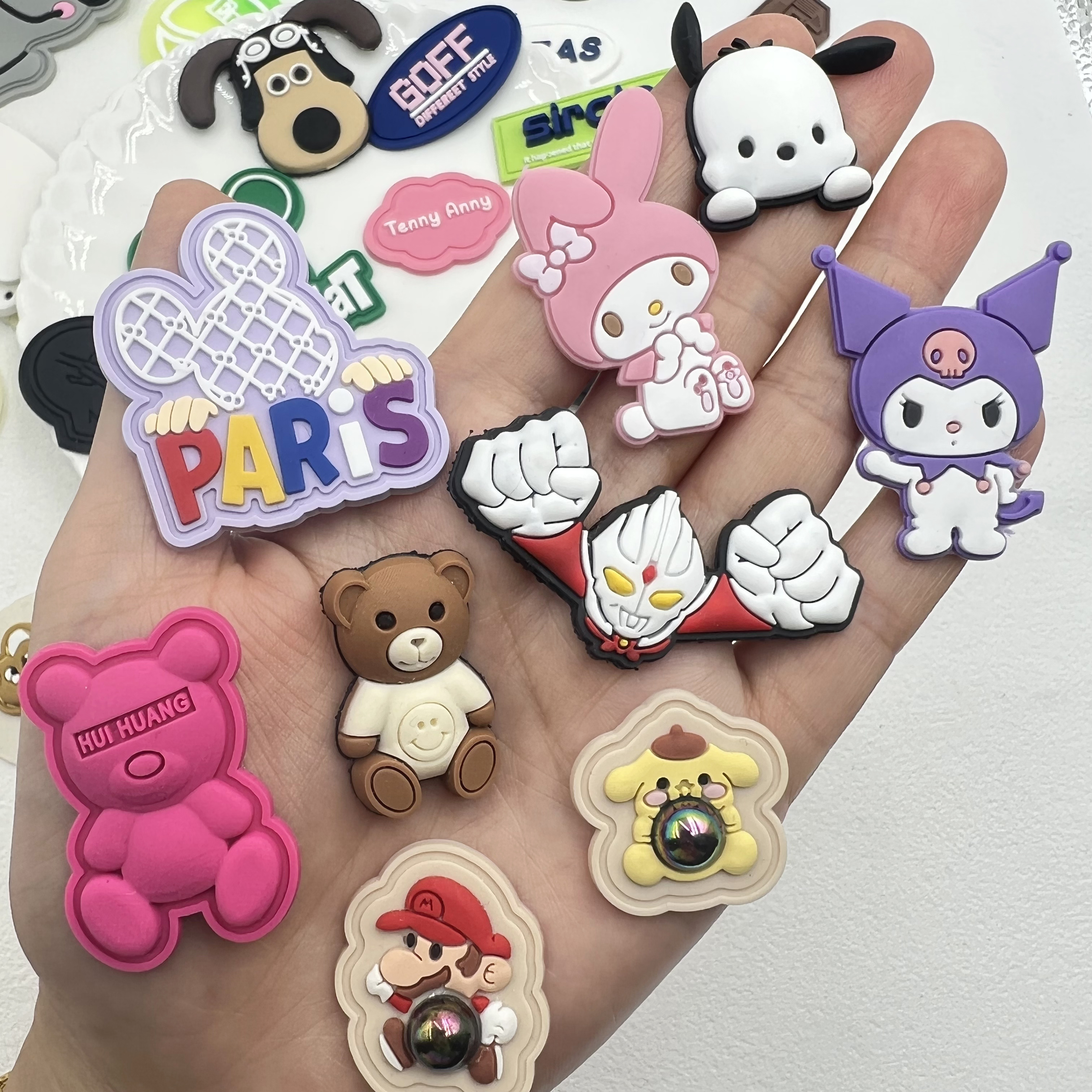 滴塑标盲盒布标皮革标超纤标纯棉布贴服装破洞补丁个性装饰可定制 - 图0