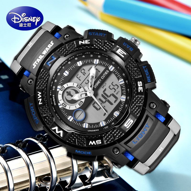 迪士尼男孩防水防摔运动小学生手表 童赞手表国产腕表