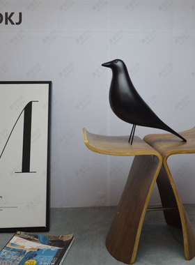 小鸟鸽子伊姆斯实木创意桌面摆件