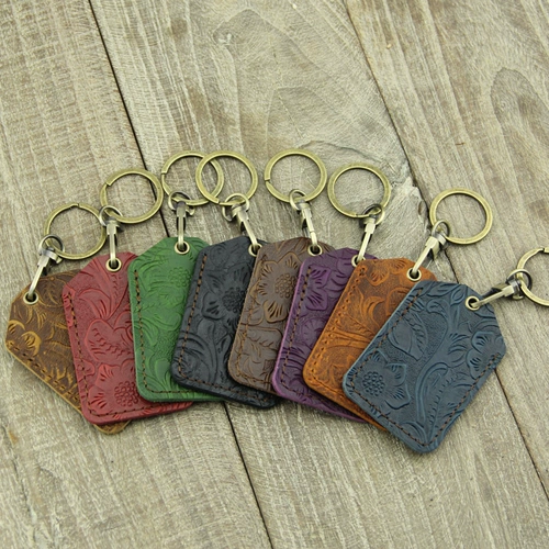 Ретро чехол для проездного и картхолдер ручной работы, кожаный брелок, защитный чехол, воловья кожа