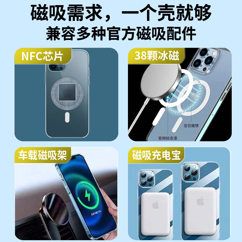 适用苹果iPhone15ProMax手机壳MegSafe磁吸14PlusMax柯南13PM日漫二次元12透明气囊防摔LE十五新款电话壳 - 图1