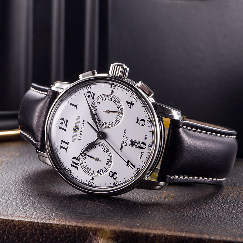 齐博林德国进口名表男士休闲复古手表男石英表真皮带防水商务腕表