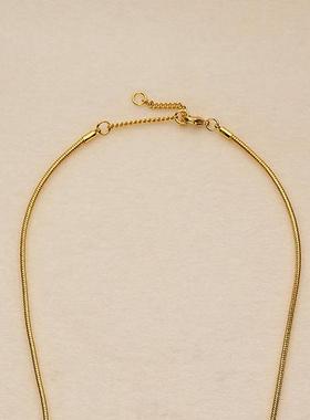 【罗娜专属】18k拉丝磨砂款设计感项链