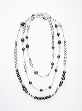 【言选好物】FOR DAYS 法式施家贝珠混搭毛衣链多圈项链