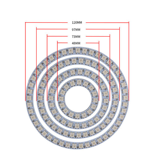 LED幻彩5V内置IC天使眼流水跑马变色汽车灯光圆圈环USB声控拾音灯-图2