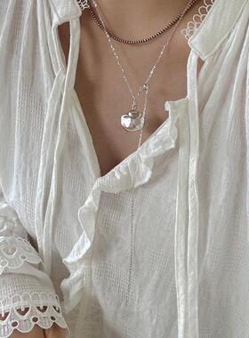 通体纯银手工酒瓶银项链女