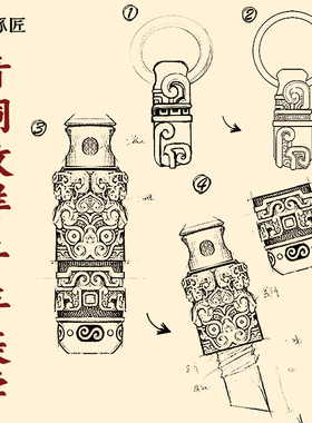 琢匠男女通用青铜古纹饰