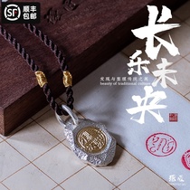 Han-long Lego Uncentralized figuring out S925 pure silver inlaid copper tile when pendant pendant key buckle pendant