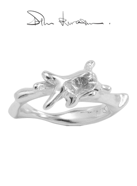 SHUUKUROSAWA925银懒猫戒指