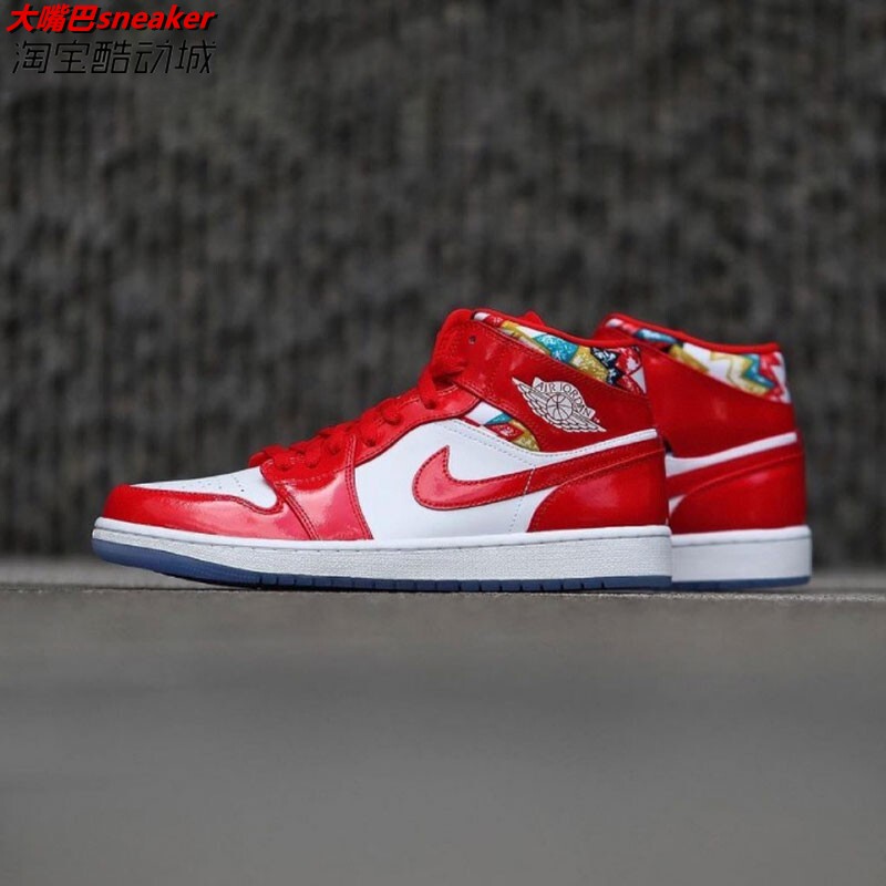 正品耐克Nike Air Jordan 1 Mid中帮复古休闲AJ运动鞋DC7248-600-图0