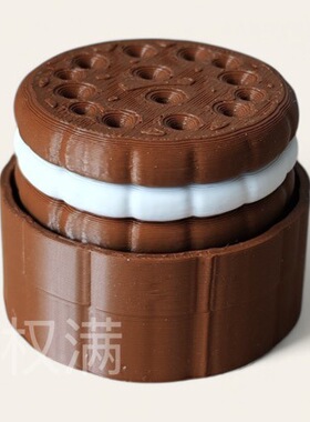 爆品仿真食物夹心饼干按压解压趣味搞怪解压玩具钥匙扣
