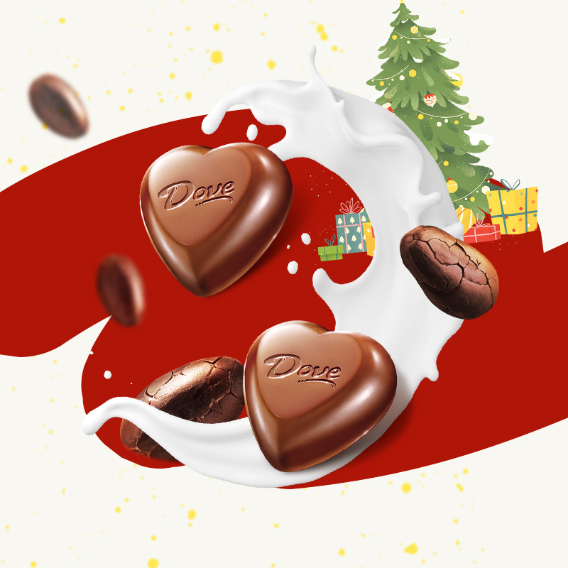 德芙心语牛奶巧克力18粒礼盒装送女友生日七夕情人节520礼物零食