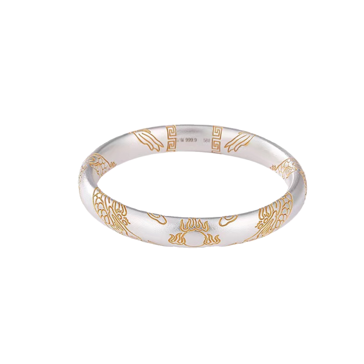 楚噢CHUO足银9999古法描金龙纹手镯传承闭口不掉色生肖新年女中式,淘宝优惠券,粉丝福利购,淘宝优惠卷