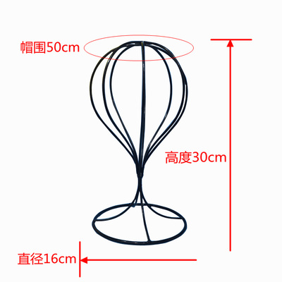 升降铁艺铁架帽子架收纳成人立体展示架帽架金色银色方管帽托落地 - 图2