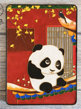 钉丝绕入门掐丝画材料包熊猫diy