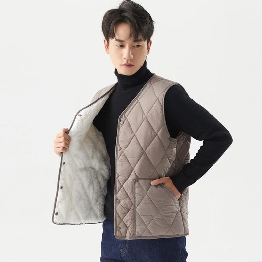 Thickened vest for men's cotton vest in autumn and winter