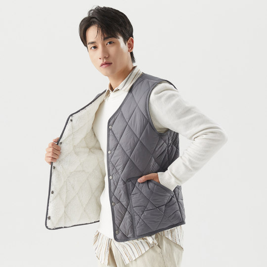 Thickened vest for men's cotton vest in autumn and winter