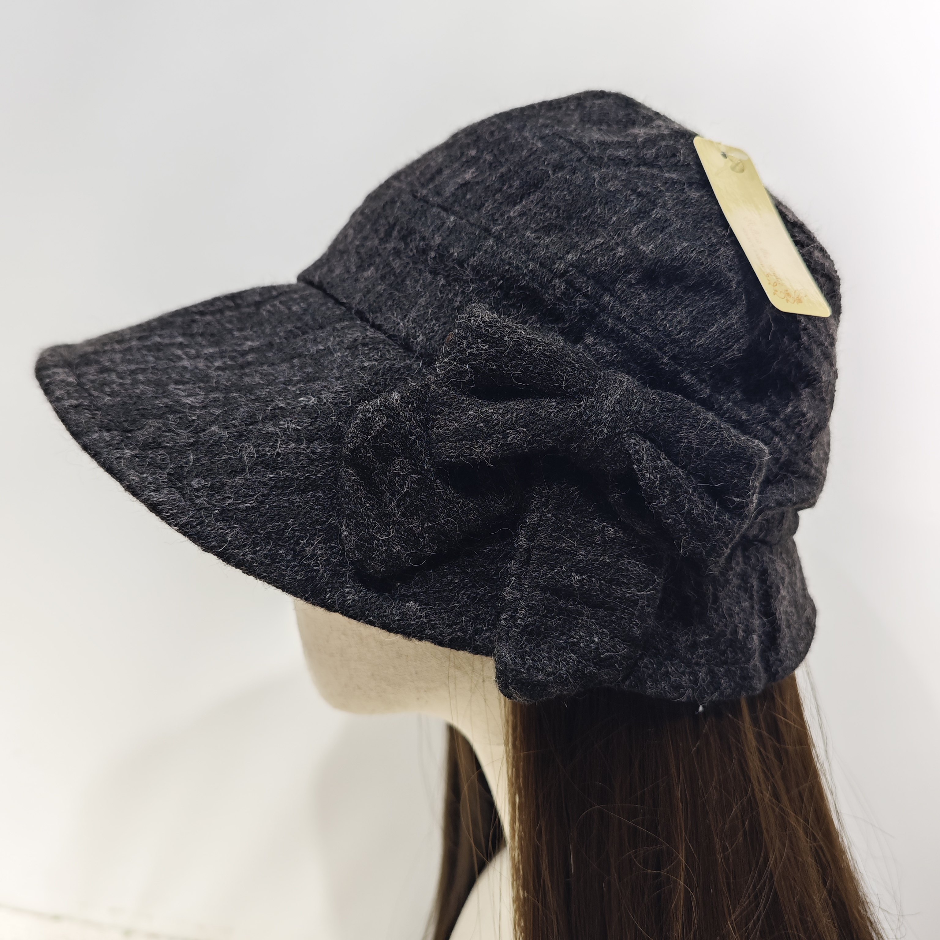 日单 侧边蝴蝶结装饰女士秋冬防寒帽防晒帽 小码54-56,淘宝优惠券,粉丝福利购,淘宝优惠卷