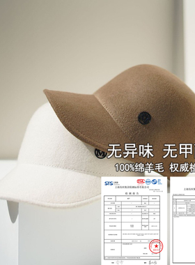 M帽子女秋冬羊毛呢棒球帽