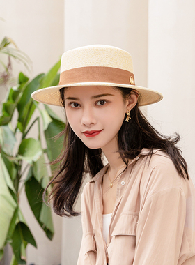 太阳帽女夏季薄款平顶ins夏薄m标