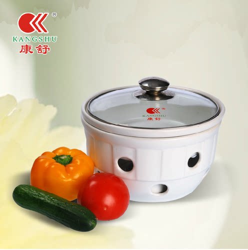 康舒陶瓷 耐高温陶瓷煲 砂锅火锅煲酒精炉煲砂锅炖锅汤煲汤锅 - 图0