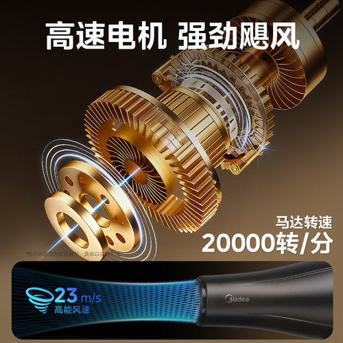 美的吹风机家用负离子护发音静速干大功率电吹风理发店专用风筒 - 图3