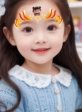 哪吒装扮表演妆容纹身贴彩绘额贴