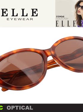 ELLE 复古玳瑁可配近视太阳镜眼墨镜镜框女款镜架 El18971