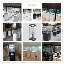 Antique Jade Ware Ceramic Products Display Cabinet Museum Artifacts Exhibition Counter Wood Jewelery Glass Counter