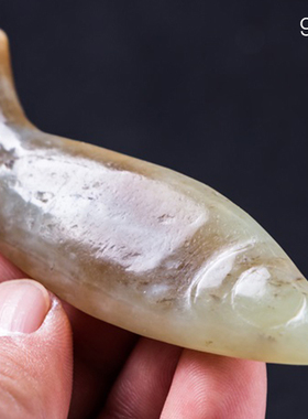 龙型挂件黄白老玉战汉明清高古