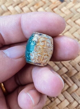 河磨玉桶珠转运吊坠青玉石勒子如意云纹手链手串配珠文玩配饰包邮