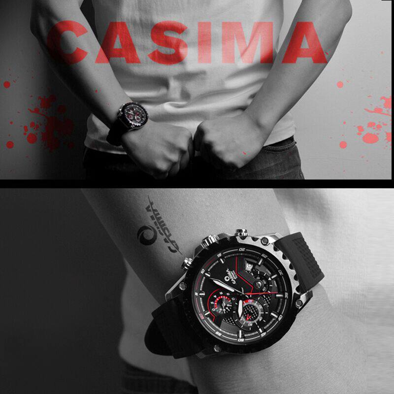 卡斯曼男士多功能运动夜光机械表 casima国产腕表