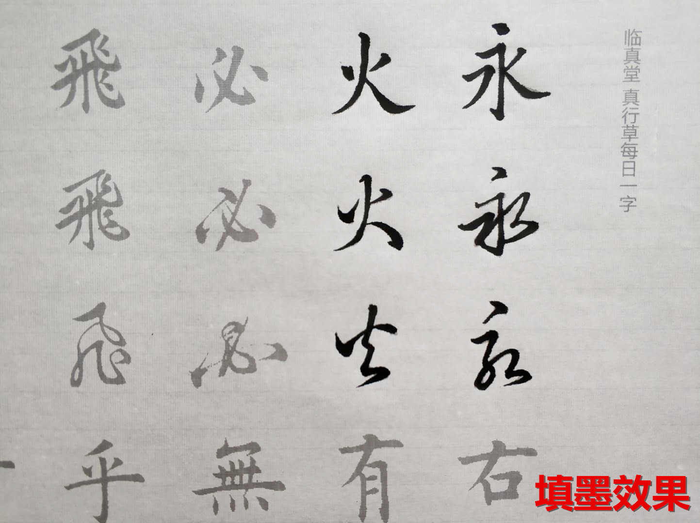 田英章老师真行草每日一字原大放大版书法摹写描红宣纸毛笔字帖