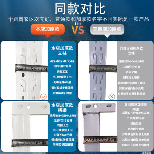 1.8米高仓储仓库货架多层轻型快递架子家用承重储物货物架置物架 - 图1