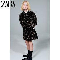 ZARA Winter New Childrens Clothing Girl Beads Accessories Pilot Jacket Jacket 2878720303