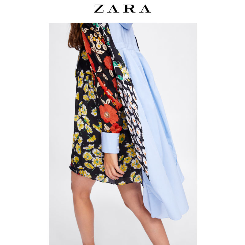 08326785400 碎花拼接连衣裙 女装 ZARA 打折 08326785400 碎花拼接连衣裙 女装 ZARA 打折