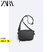 ZARA Discount Season Men Bag Black Casual Hard Box Bag Sloped Satchel 3625220800