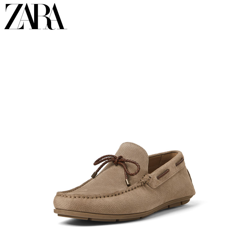 12603002102 米色压纹司机鞋款牛皮革莫卡辛鞋 男鞋 新款 ZARA 12603002102 米色压纹司机鞋款牛皮革莫卡辛鞋 男鞋 新款 ZARA