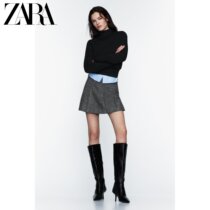 ZARA Winter New Womens Dress Metal Color Line High Waist Wide Pleat Skirt Pants 2116138802