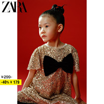 ZARA Discount Season Childrens Fashion Girls Festival Party Series Sequin Dress Princess Dresses Dress 8054701303