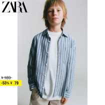 ZARA Discount Season Boy Clothing Boy Pocket Accessories Striped Shirt 6887655401