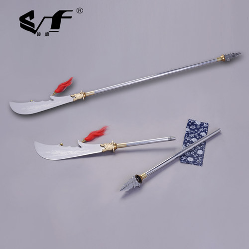 春秋大刀不锈钢 十八般武器 长兵器 青龙偃月刀 未开刃 关刀 大刀 - 图2