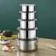 Stainless steel cooking pot with lid, Indian pot, Thai pot, Southeast Asian kitchen set, five-piece pot set