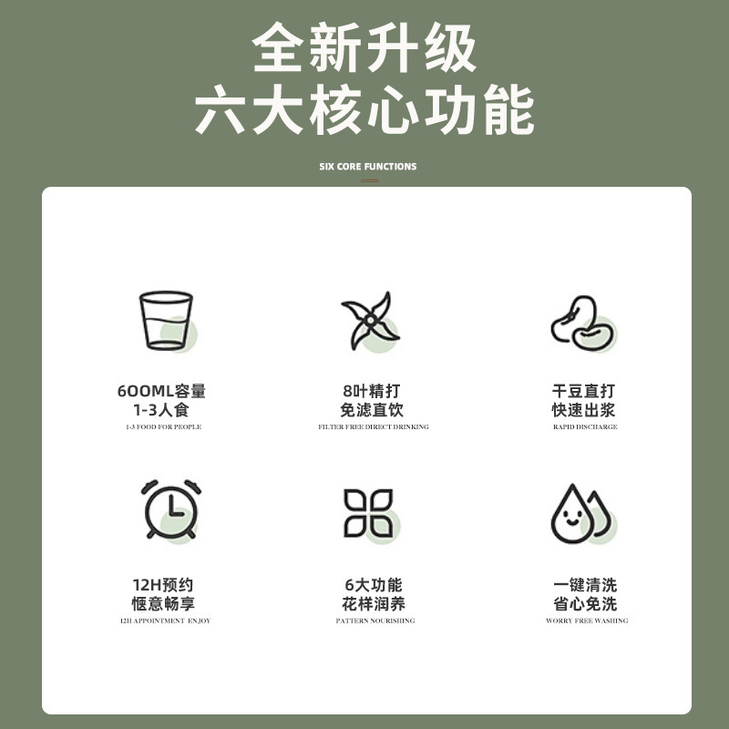 迷你豆浆机小型家用全自动免煮榨汁机家用料理迷你破壁机面壁十年